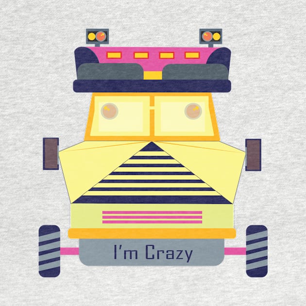 Crazy Truck Driver T shirt by Russell Jayedi